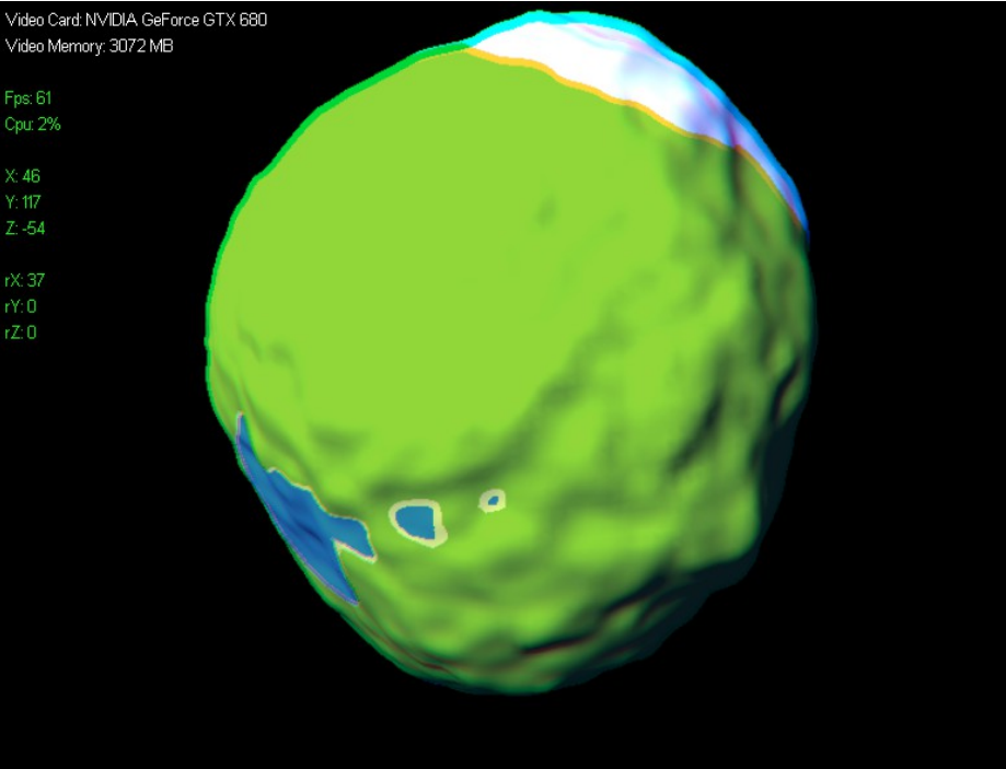 procedurally generated volumetric planets